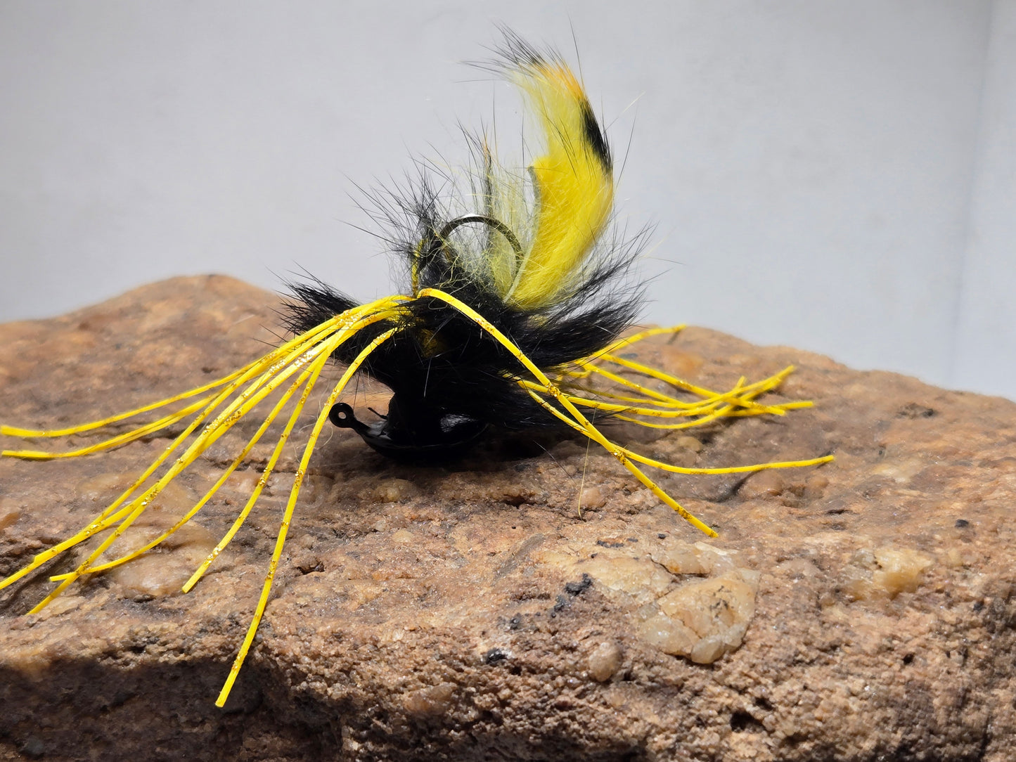 Enticer Pro Heavy Hitter Rabbit Fur Flippin Jig 1/4oz Ripe Banana