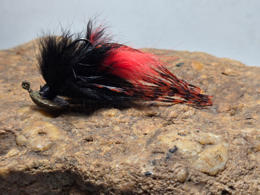 Enticer Pro Heavy Hitter Rabbit Fur Flippin Jig 1/4oz Fire Tail